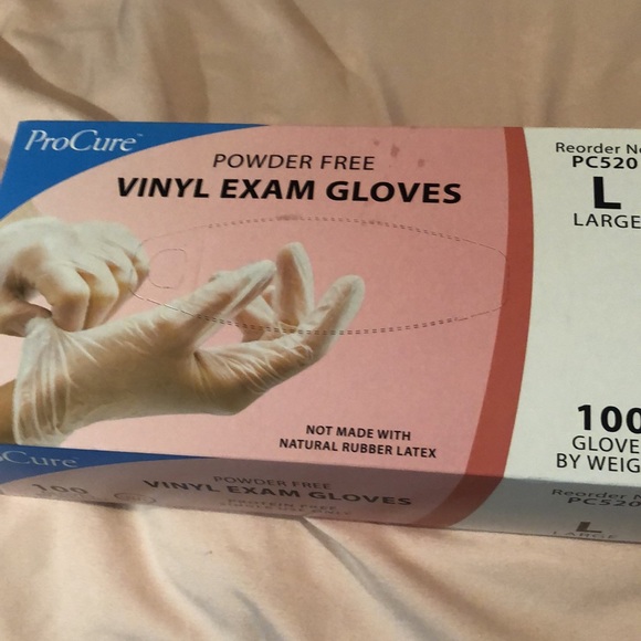 ProCure Vinyl Latex-Free And Powder-Free Exam Gloves (100) Size L PC520(New) - Picture 7 of 7